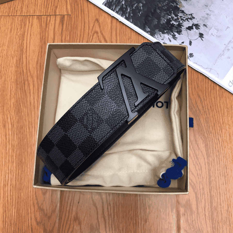 Louis Vuitton Neogram Belt Damier Graphite 30MM Grey/Black in Coated Canvas  with Palladium-tone - US