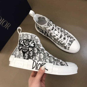 B23 HIGH-TOP SNEAKER WITH DIOR AND SHAWN BEE EMBROIDERY PATCH