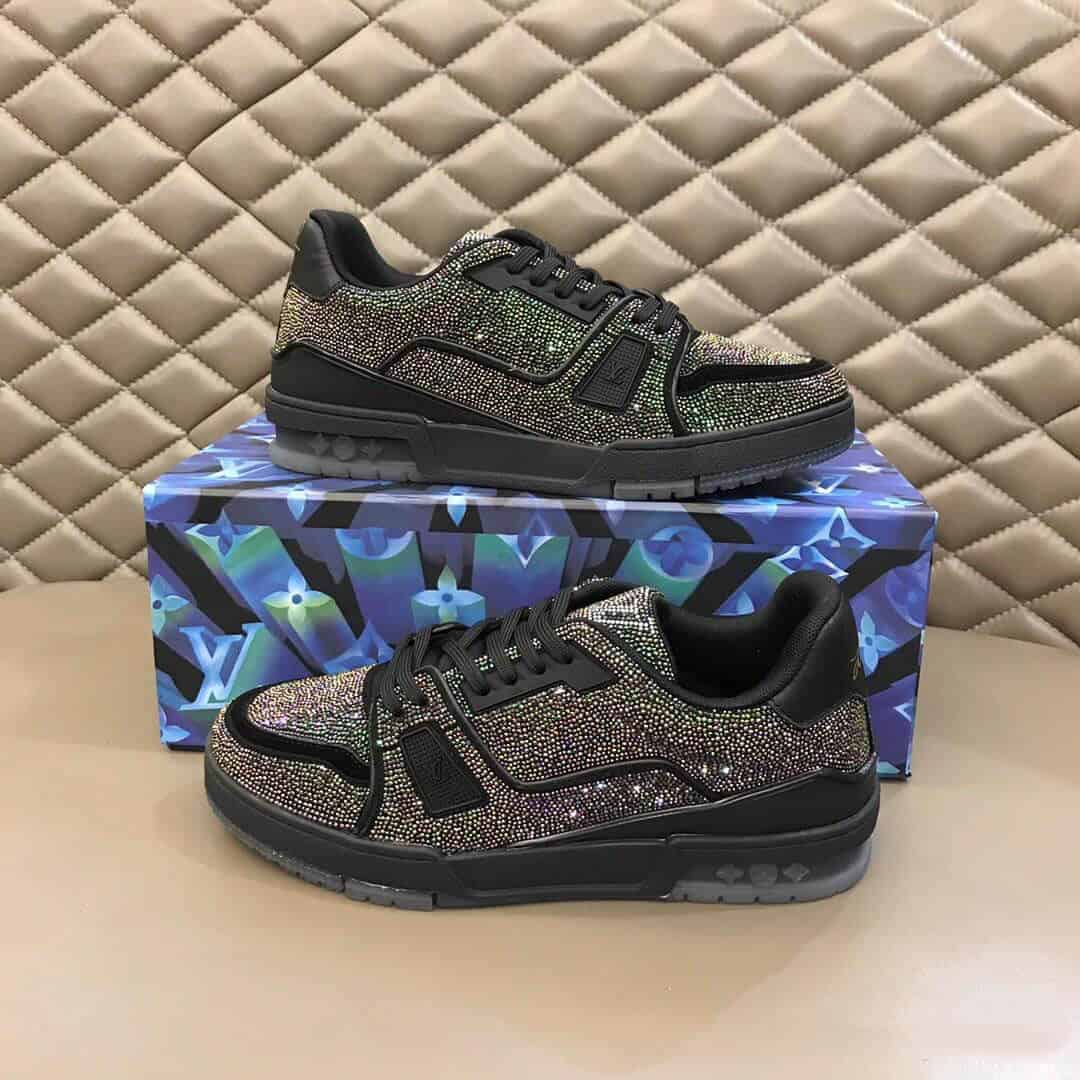 LOUIS VUITTON GLITTER SNEAEKERS BLACK TRAINER - LV223 - REPGOD.ORG/IS -  Trusted Replica Products - ReplicaGods - REPGODS.ORG