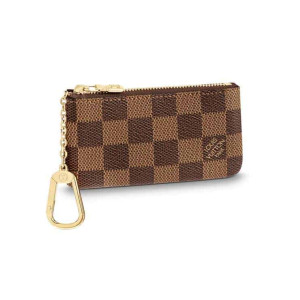 M62650 Louis Vuitton Key Pouch Damier Ebene Coated Canvas In Brown - RRG055