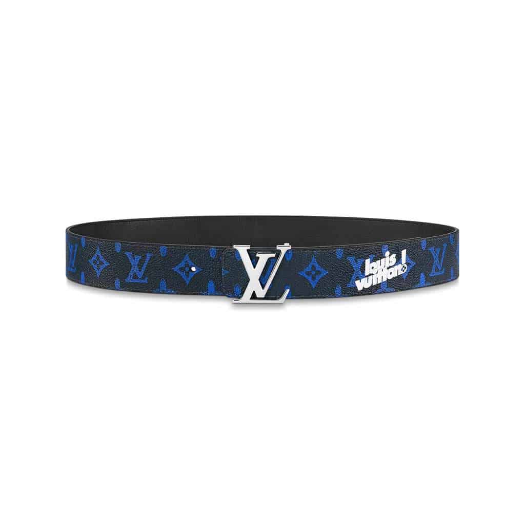 Louis Vuitton Monogram Canvas Lv Initiales 40mm Belt Blue