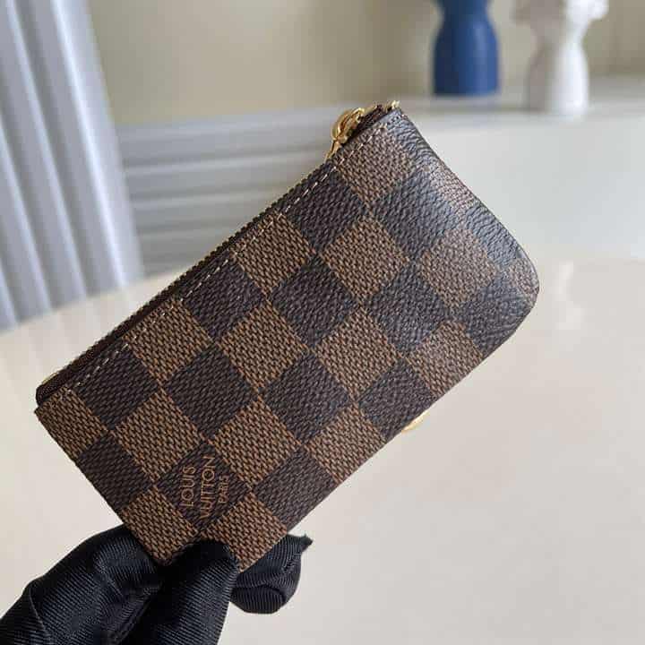 Key pouch cloth small bag Louis Vuitton Black in Cloth - 26342068