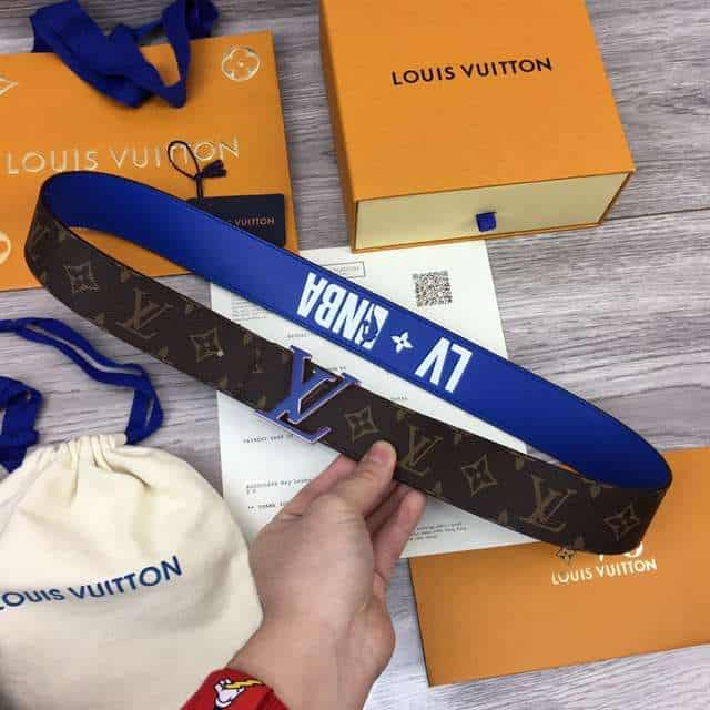 Louis Vuitton x NBA Blue '3 Steps' Belts