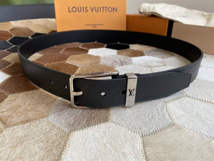 Louis Vuitton Pont Neuf Belt Damier Graphite 35 mm Black Grey