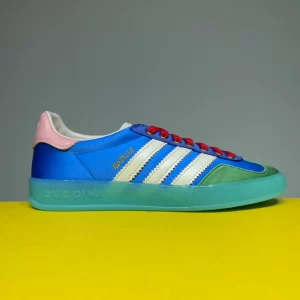 ADIDAS X GUCCI GAZELLE LOW-TOP SNEAKERS IN LIGHT BLUE – GC186