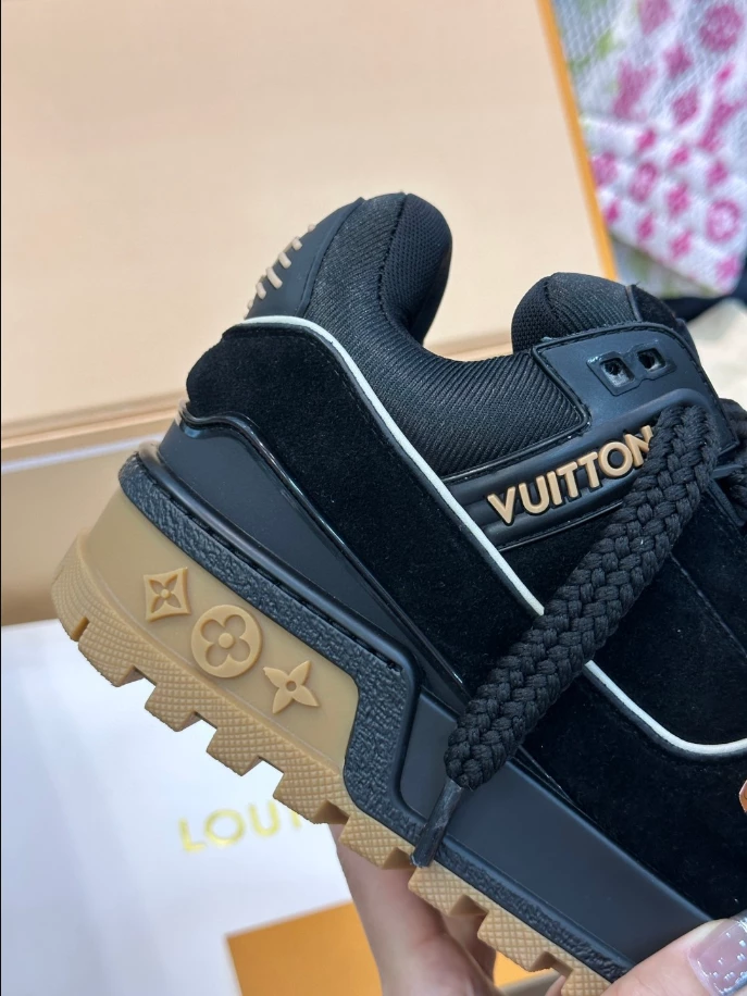 LOUIS VUITTON LV TRAINER MAXI SNEAKERS IN BLACK