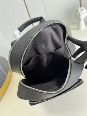 Louis Vuitton Taiga Adrian Backpack in Black MICROCHIPPED READY